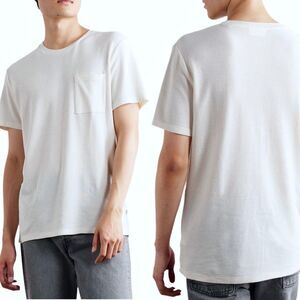 NN07 Clive 3323 Honeycomb Structured Pocket Tee Mens L Waffle-Knit Cotton Modal